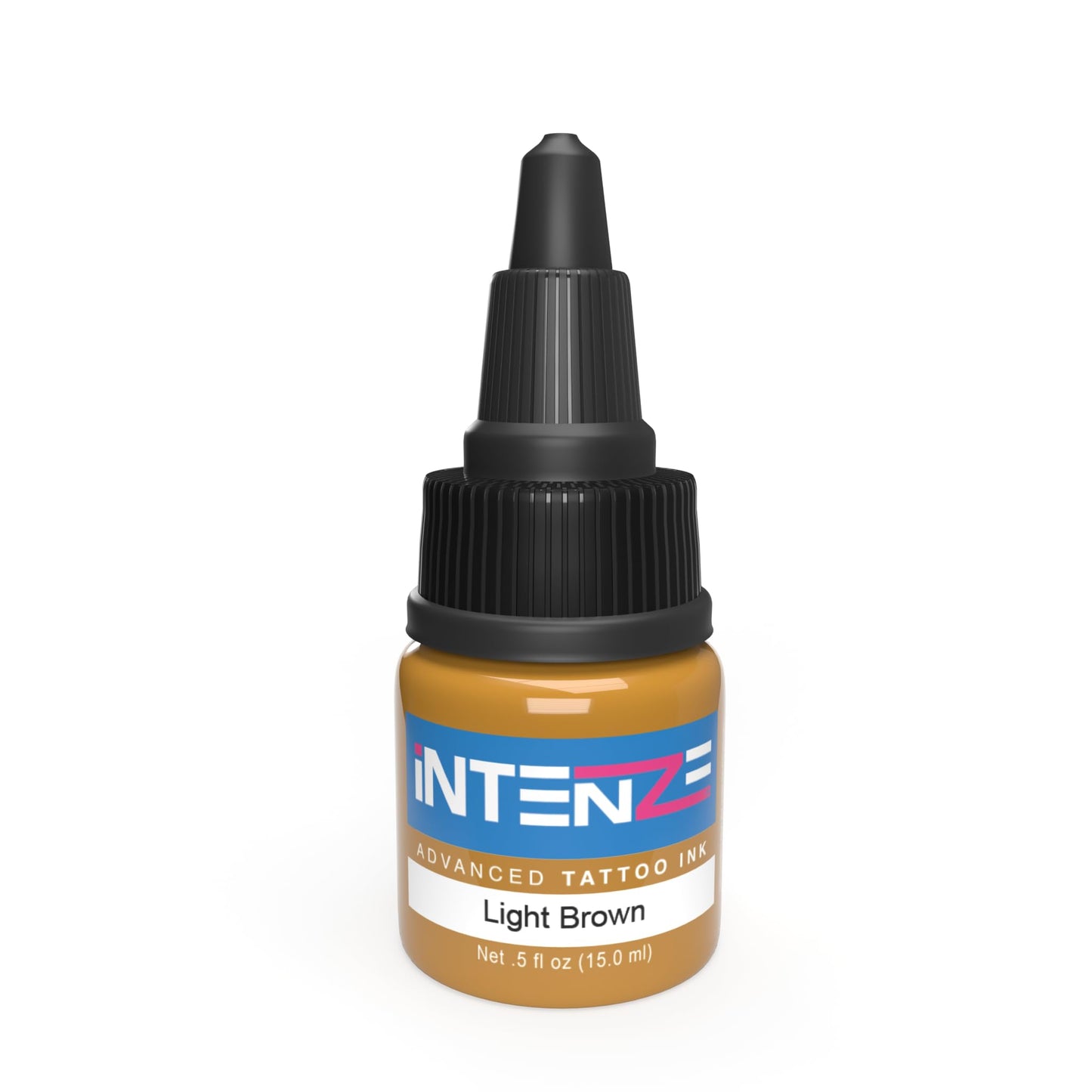 Intenze Light Brown Tattoo Ink 1/2 oz with Excellent Long-Lasting Opacity, Made in USA, Exceptional Skin Coverage, Sterilized and Direct from The Manufacturer