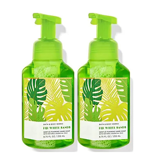 Bath & Body Works Bath and Body Works Fiji White Sands Gentle Foaming Hand Soap 8.75 Ounce 2-Pack (Fiji Sands) 1.41 pounds 17.5 Ounce