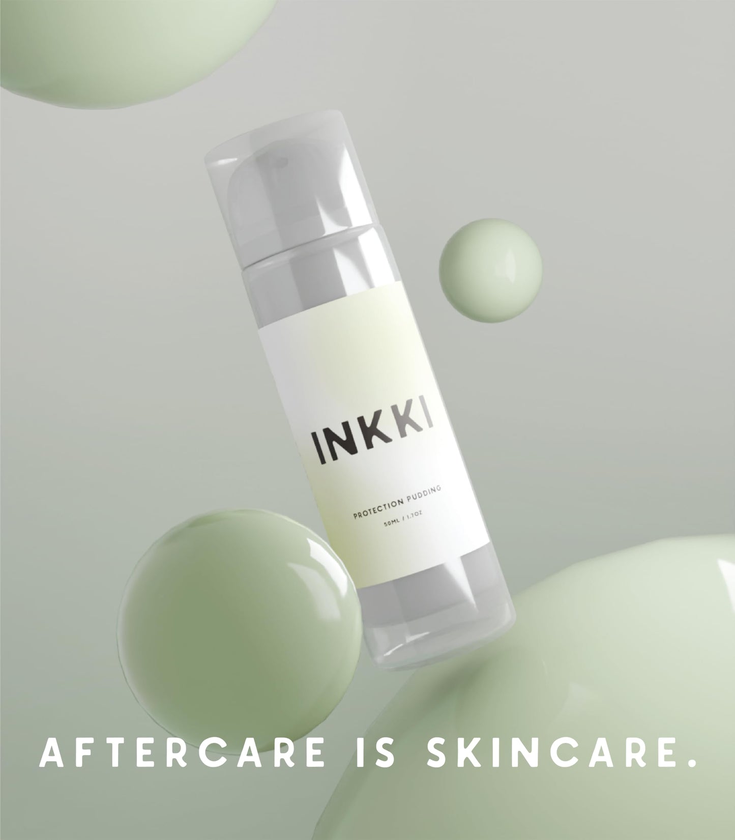 Inkki Skincare - Protection Pudding 1.7 oz - Premium Tattoo Aftercare Cream - Made in Korea - Non-greasy Formula that Soothes, Hydrates, and Protects