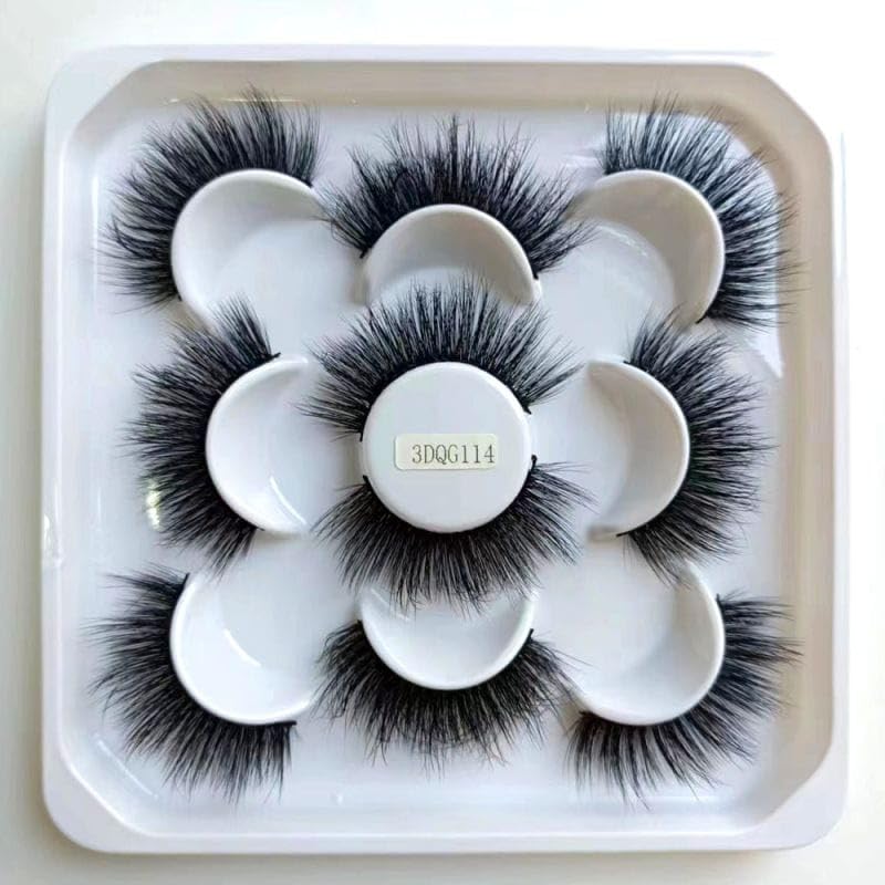 5 Pair 3D Russian Strip Lashes Fluffy Wispy Mink