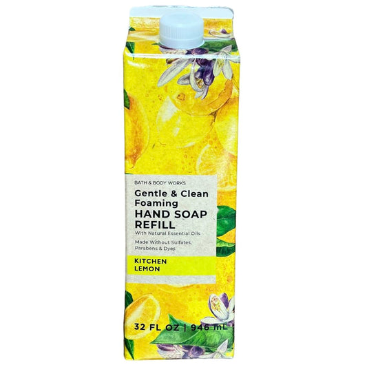 Bath & Body Works Kitchen Lemon Refill Gentle & Clean Foaming Hand Soap, 32 fl. oz. (Kitchen Lemon)