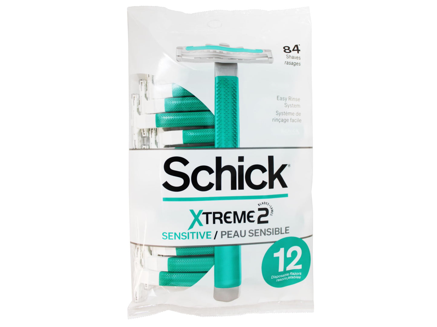 Schick ST2 Disposable Razor, Sensitive for Men, 12-Count Packages (Pack of 3)