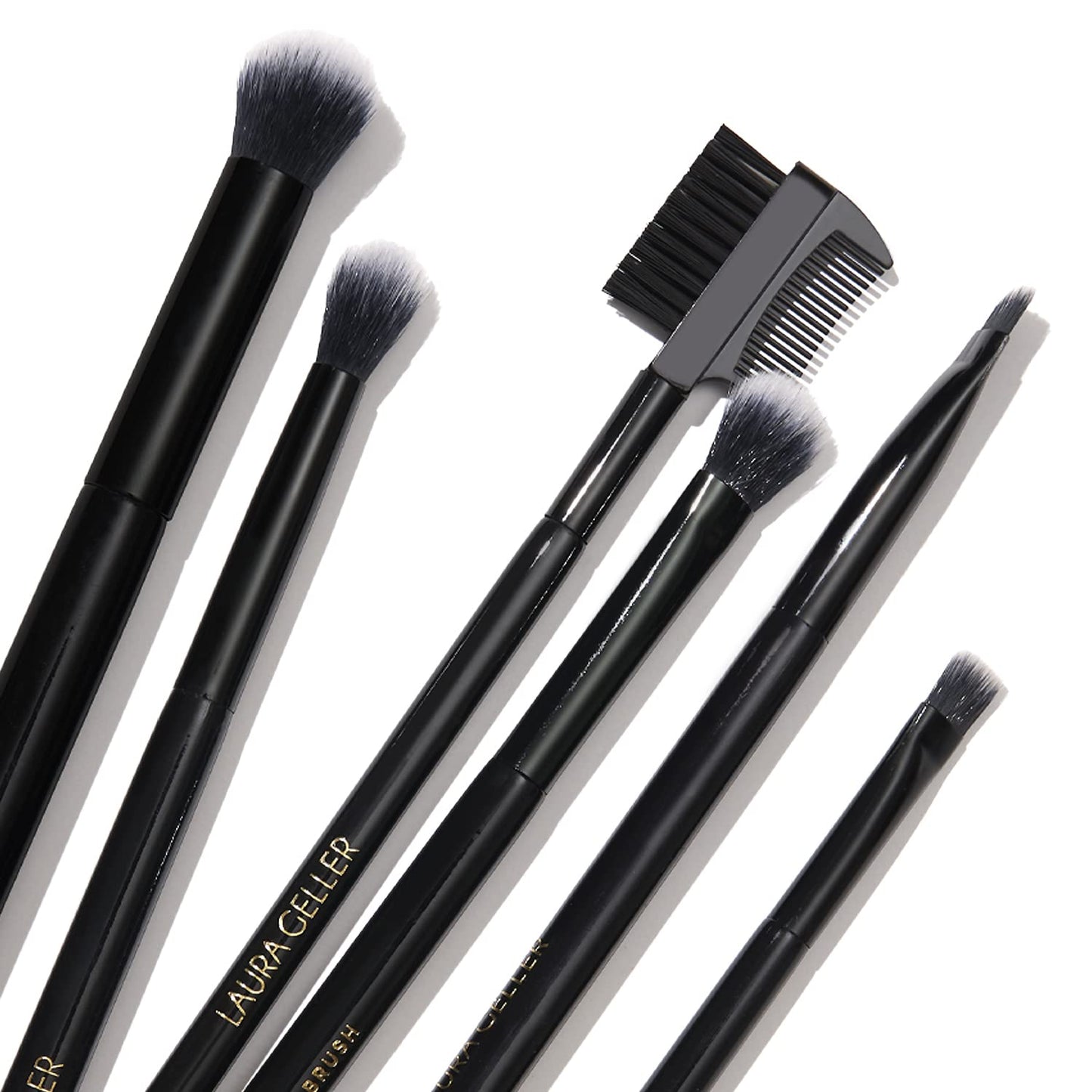 LAURA GELLER NEW YORK All-Over Eye Shadow Brush, Black Wooden Handle