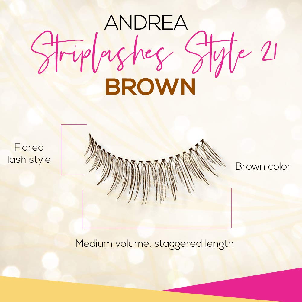 Andrea False Lashes Style 21 - Brown 4 pairs