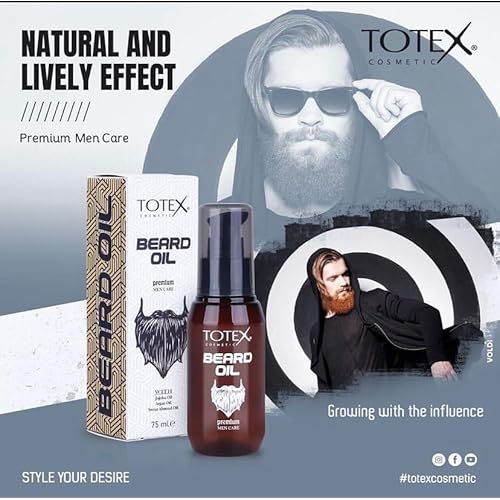 Totex Premium Beard & Mustache Serum Oil Conditioner Anti-Dandruff Men Care 75ml
