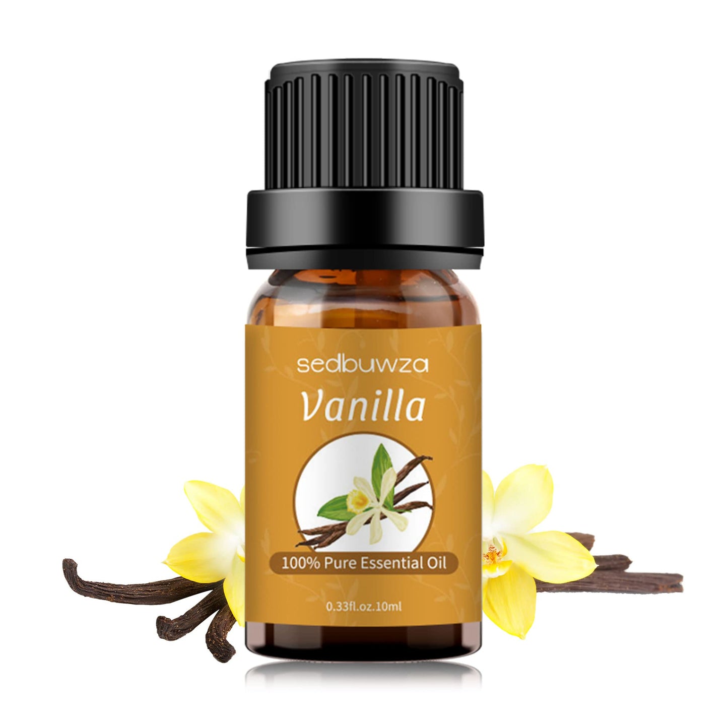 Sedbuwza Vanilla Essential Oil, Pure Organic Vanilla Fragrance Oil for Diffuser, Humidifier, Soap, Candle, Perfume