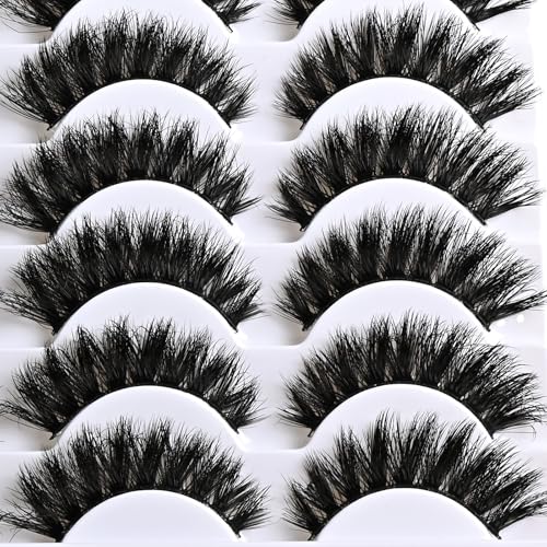 Mink Lashes Fluffy Wispy 14 Pairs Natural Cat Eye Strips