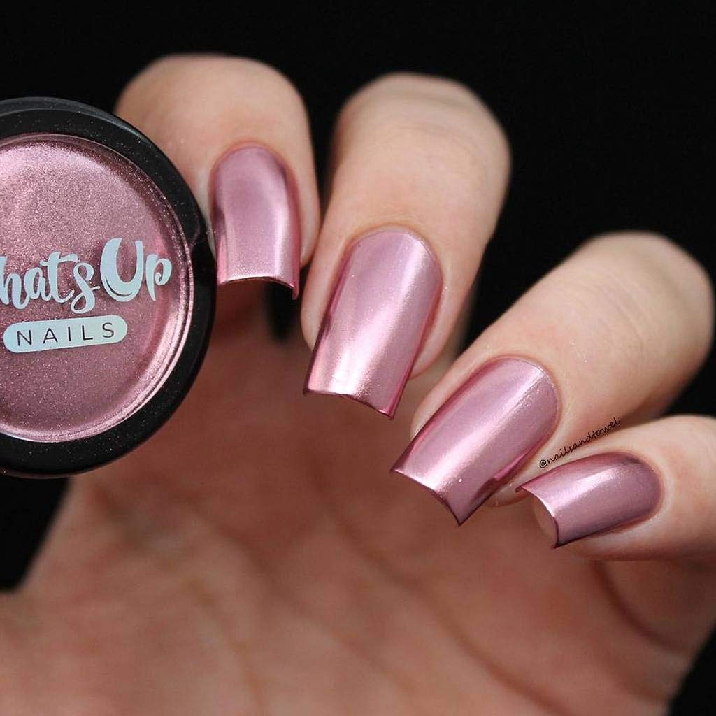 Whats Up Nails - Rose Chrome Powder For Mirror Nails