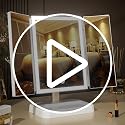 BERTHALESS White Makeup Mirror with Lights & 1X 2X 3X Magnification, Touch Sensor
