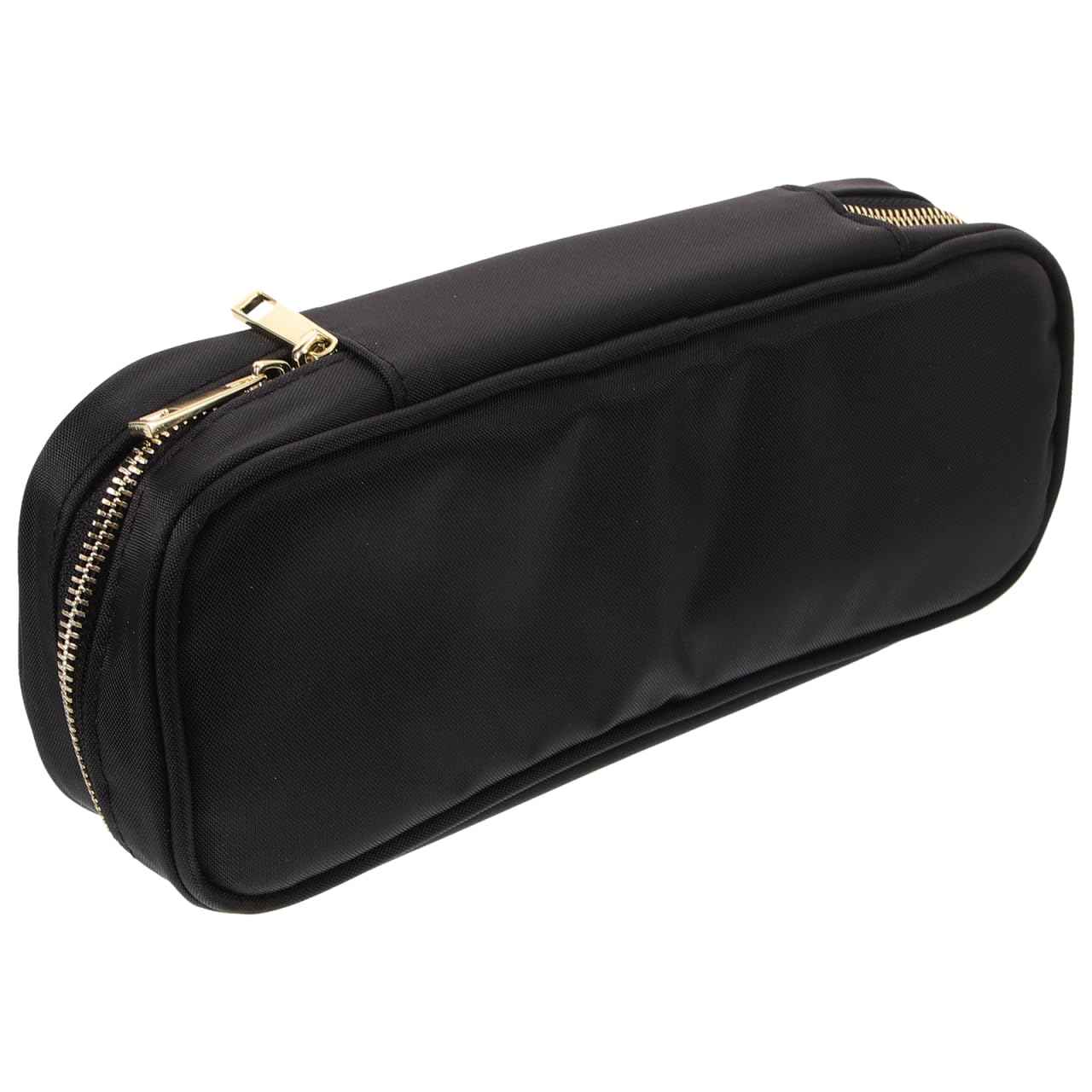 FOMIYES Portable Makeup Brush Bag Travel Makeup Brush Pouch Zipper Makeup Brush Storage Bag Black, 24.00X10.00X5.50CM, 1320H184KK