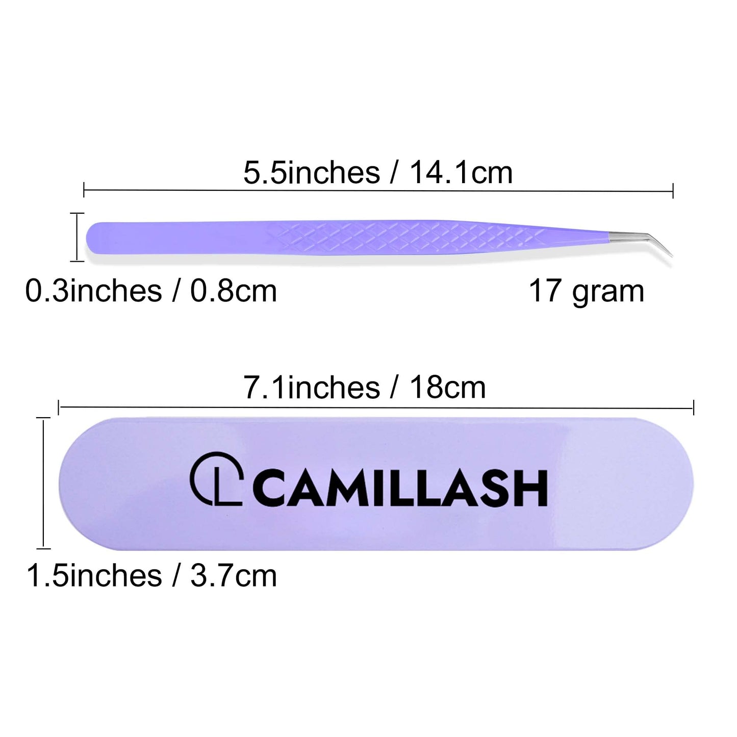 Fiber Tip Lash Tweezers For Eyelash Extension Tweezers Professional Artist Tech Work Kit Tools,Best Volume Eyelash Lashes Extensions Purple Tweezers Precision Supplies (Isolation)