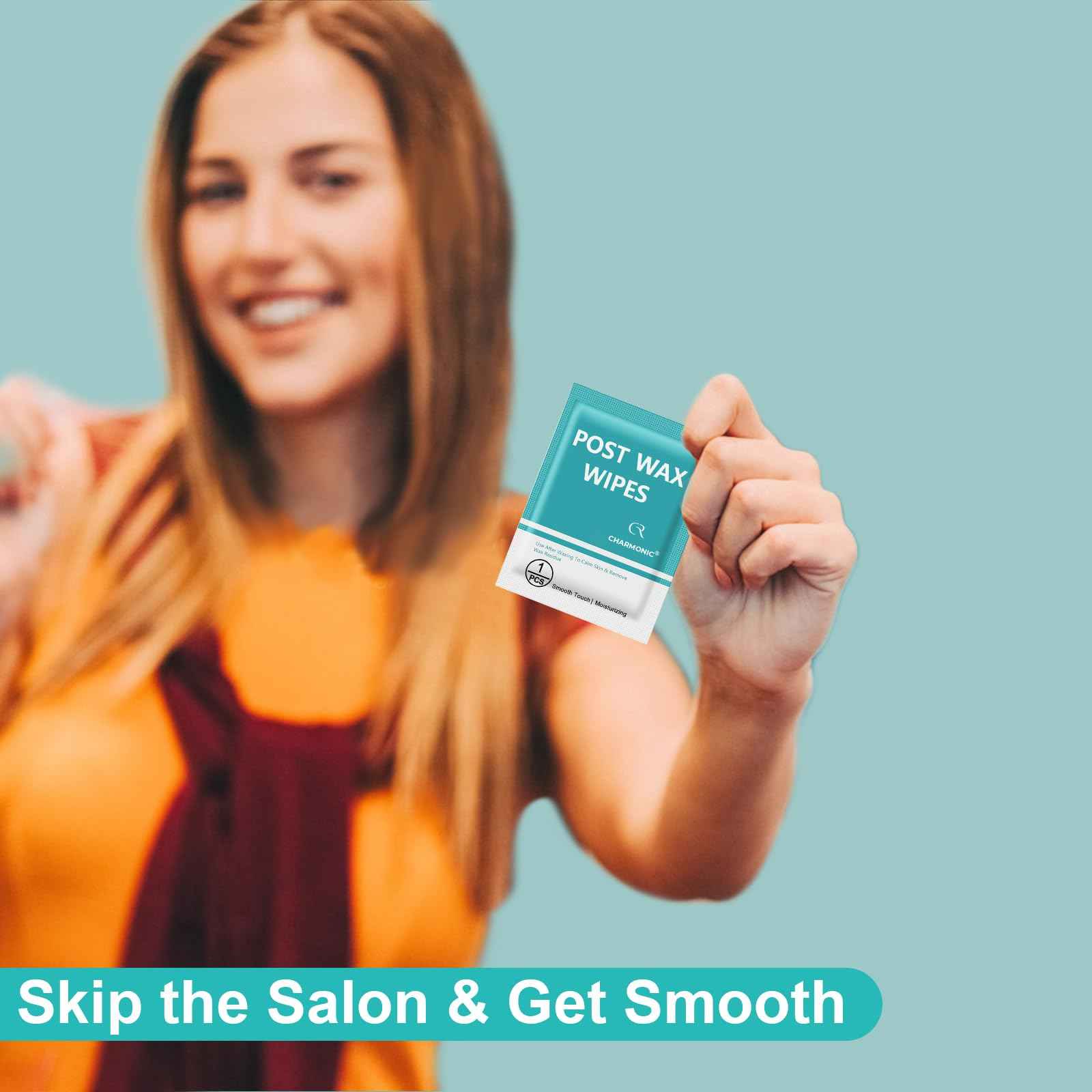 100 Pcs Post Wax Oil Wipes, Wax Remover for Skin Cleanser, After Wax Care Reduces Redness, Removes Residue, Body & Facial Post Waxing Treatment, Post Wax Care Refill Pack for All Hair Removal Products