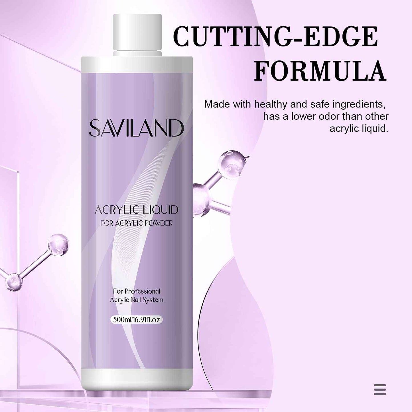 SAVILAND 16.91OZ/500ML Acrylic Liquid with 2024 Nail Primer No Lift