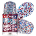 Red White Blue Glitter Stick – Patriotic Sparkle Makeup