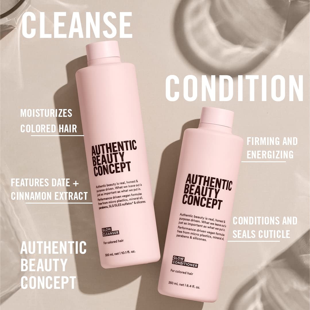 Authentic Beauty Concept Glow Cleanser | Cleansing Shampoo for Color Treated Hair | Color-Preserving | Moisturizes Colored Hair | Vegan & Cruelty-free | Sulfate-free | 10.1 fl.oz