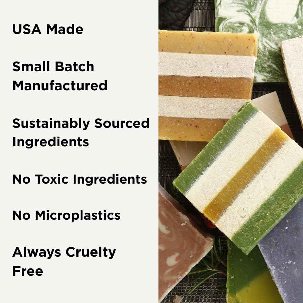 Sumbody USA Made Handmade Soap Bar (6pk) Rich Hydration Dry, Sensitive Skin, Moisturizing Soap For Face, Hands, Body Self Care Gift Set Men & Women - Goat Milk Citrus Vanilla Coconut Variety Pack