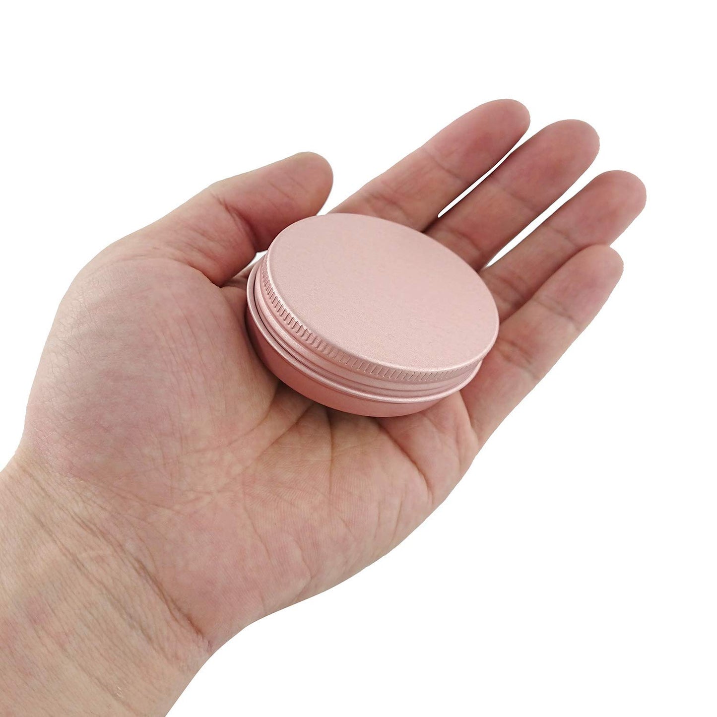 1 Ounce Aluminum Tin Jar Refillable Containers 30ml Aluminum Screw Lid Round Tin Container Bottle for Cosmetic, Lip Balm, Cream, 20 Pcs Rose Gold