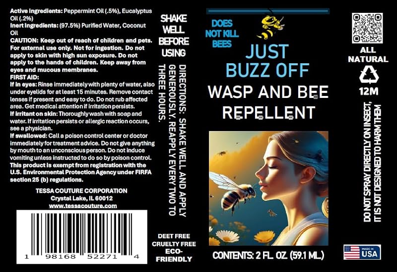 JUST Buzz Off Essential Oil Body Spray 2 fl oz