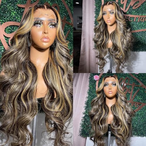 28" 13x6 Balayage Body Wave Lace Front Wig FB/27 180% Density
