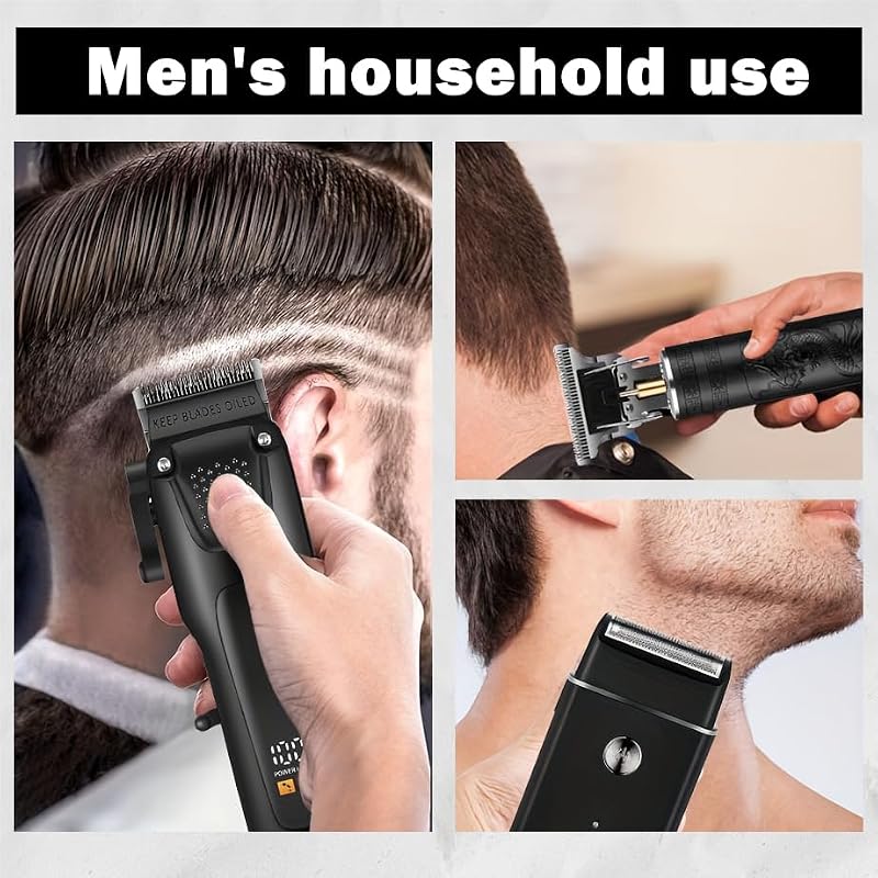 OIYO 3-in-1 Hair Cutting Kit for Men - Clipper, Trimmer & Shaver