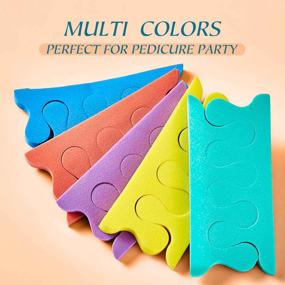NOVAL Toe Separator Pedicure Toe Separators Foam Bulk,200 PCS (100 Pairs) Toe Separators Pedicure for Nail Polish Nail Salon,for Women & Girls