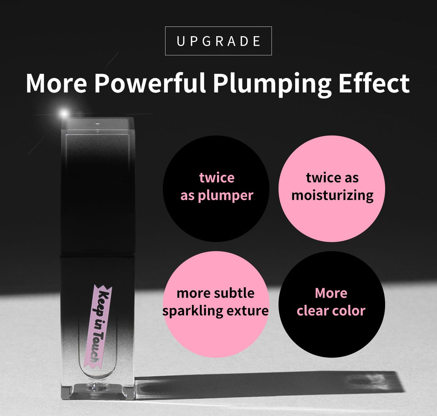 KEEPINTOUCH The Black Plumper | Jelly Plumper Tint | Non-Sticky, Long-Lasting Lip Gloss | Vegan and Cruelty-Free Korean Lip Tint (The Black Pumper)