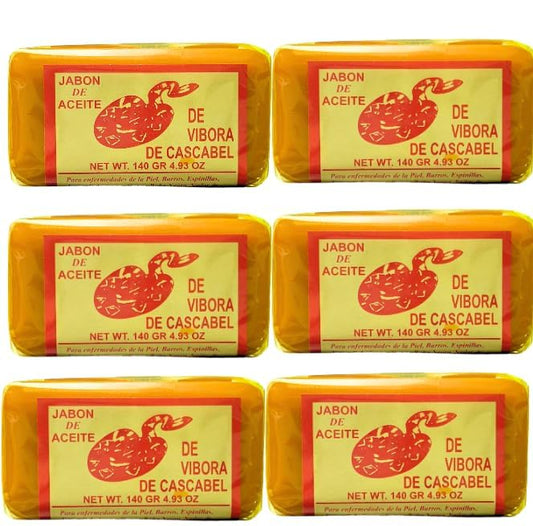 JABON DE ACEITE VIBORA DE CASCABEL Original (140g) / Original Rattlesnake soap (4.93 Oz) Pack of 6