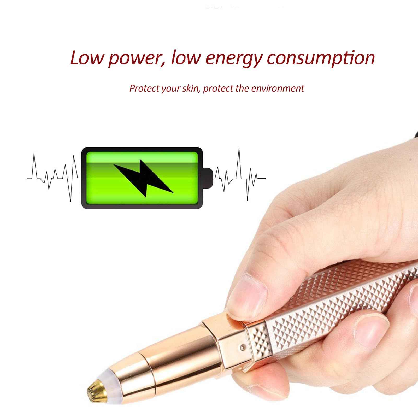 Serfoxd Facial Hair Remover for Women Face, 4 in 1 Electric Eyebrow Trimmer for Nose Neck Leg Arm Armpit Bikini Hair with USB Cable