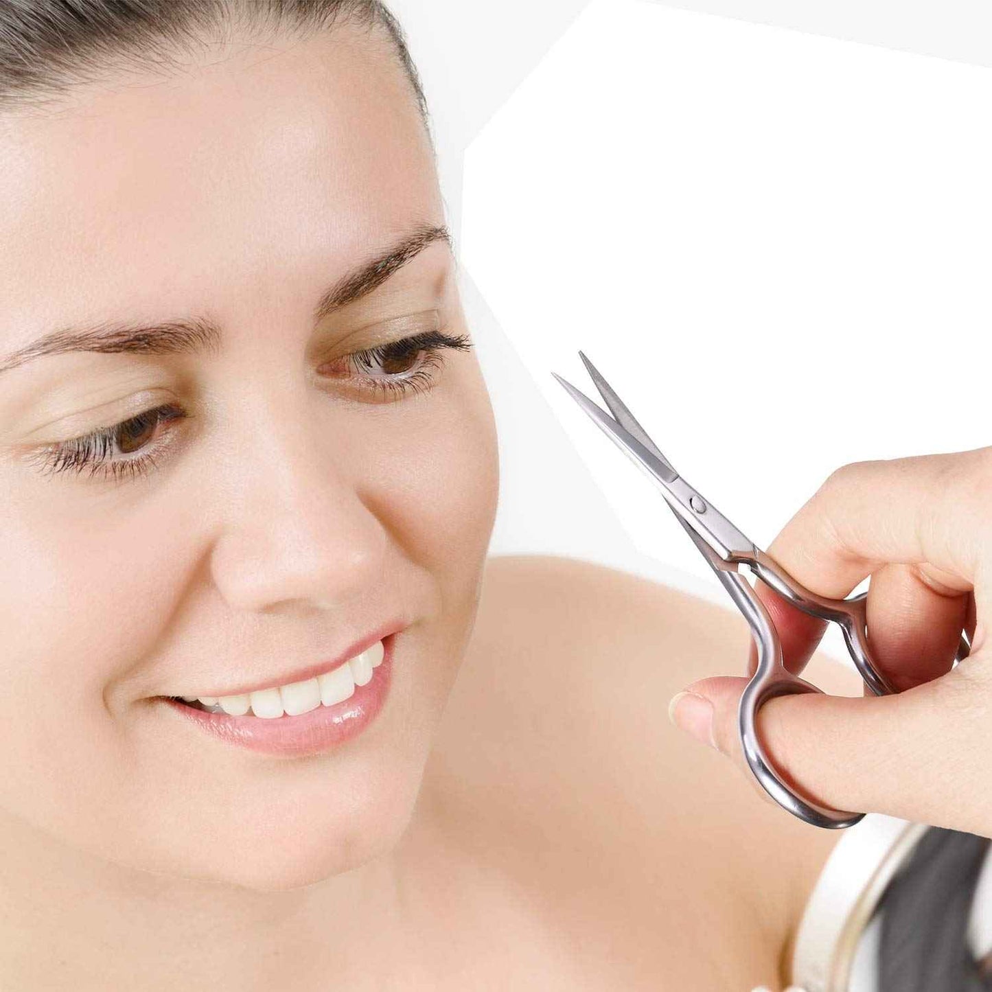 Mudder 3 Pack Small Nose Scissors Facial Hair Trimming Mini Beauty Stainless Steel Grooming Pointed Scissor for Grooming Eyebrows, Nose, Mustache, Beard