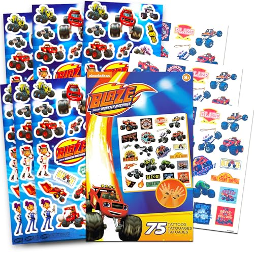 Blaze and the Monster Machines Party Favors Pack - 120+ Stickers & 75 Tattoos