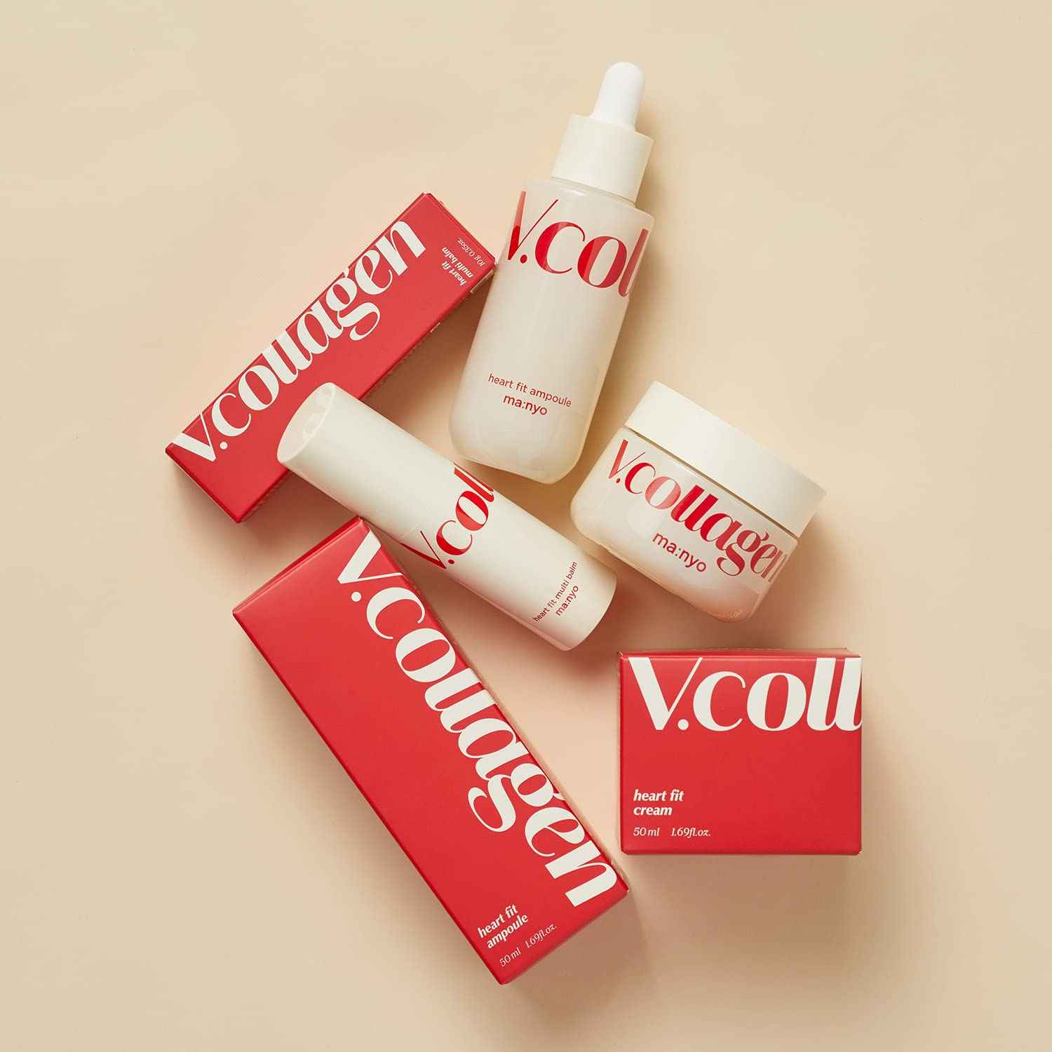 MA:NYO V.collagen Heart Fit Ampoule - Korean daily skin care, Moisturize the skin barrier to help keep the skin moist and elastic 1.69 fl oz (50ml)