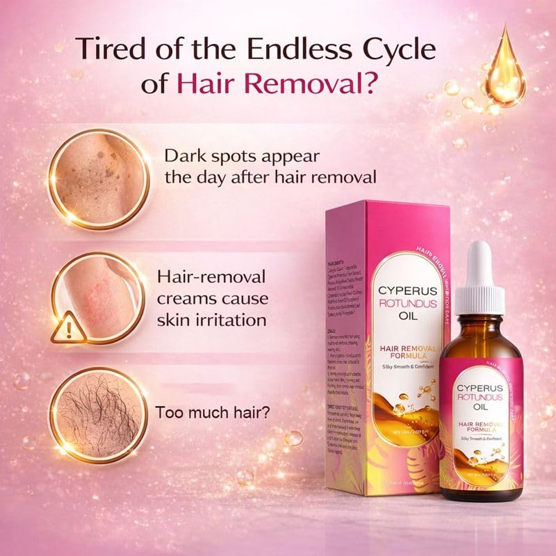 Natural Hair Growth Inhibitor Oil with Jojoba & Aloe Vera