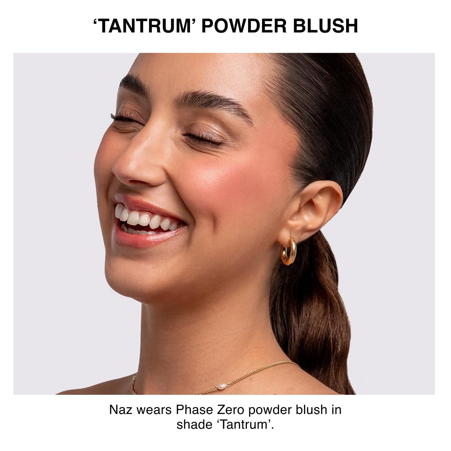 Phase Zero Makeup Powder Blusher - "Tantrum" - 4g / 0.141oz - Pigmented, Buildable, Lightweight Powder Blush for a Radiant, Healthy, Natural Glow. Versatile Shades - Pink, Coral, Peach & Golden Hues