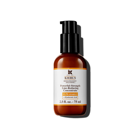 Kiehl's Powerful-Strength 12.5% Vitamin C Serum, Line-Reducing Concentrate for Face, Boosts Radiance & Firmness, Smooths & Plumps Skin, with Hyaluronic Acid, Dermatologist-Tested - 2.5 fl oz