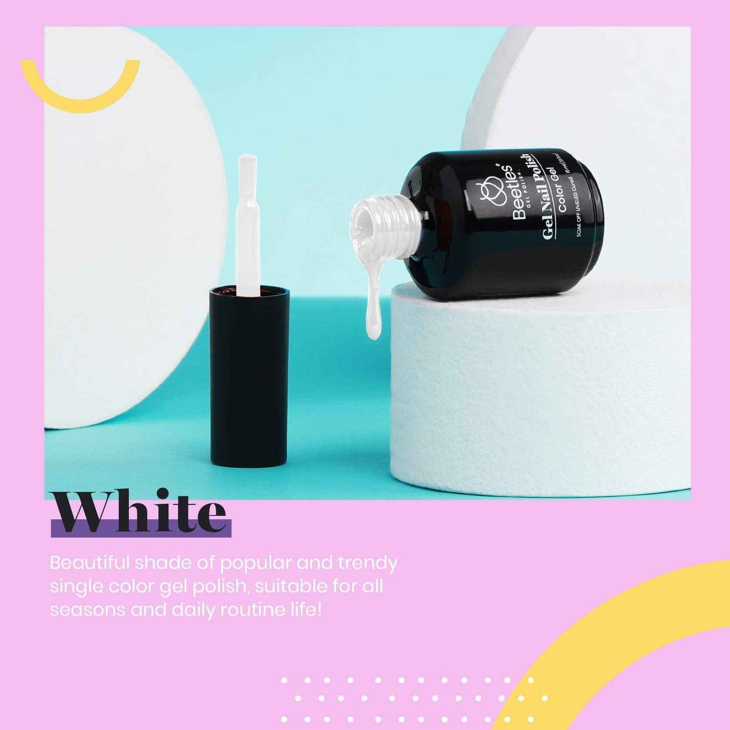 beetles Gel Polish 20 Colors Gel Nail Polish Luxury Club Collection with 1 Pcs 15ml White Color Soak Off Gel Polish with Glossy & Matte Top Coat and Base Coat, Red Green Soak Off Shiny Blue Glitter