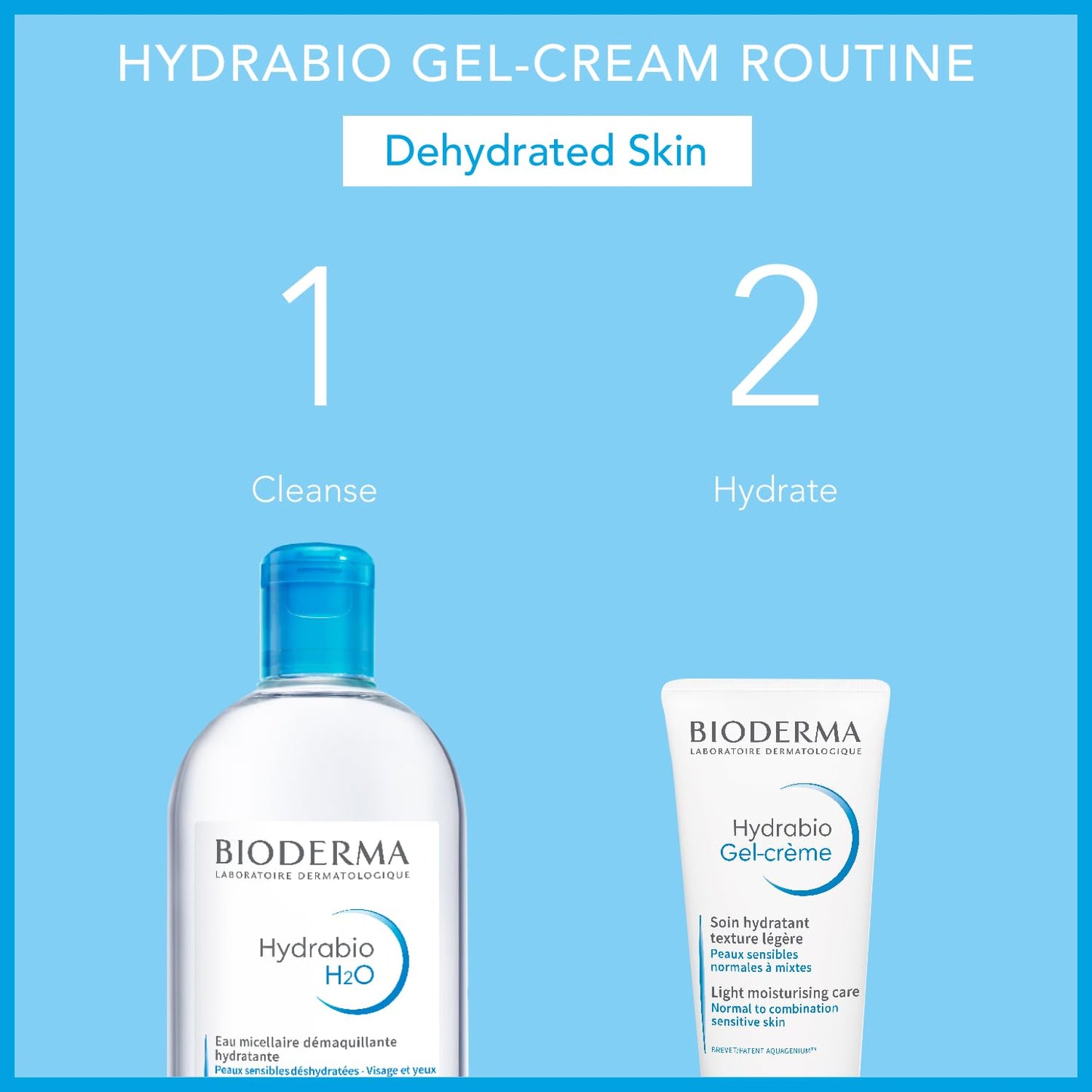 Bioderma - Face Cream - Hydrabio - Gel Cream Moisturizer - Provides Radiance - Cream Face Moisturizer for Normal to Combination Sensitive Skin, 1.33 Fl Oz (Pack of 1)