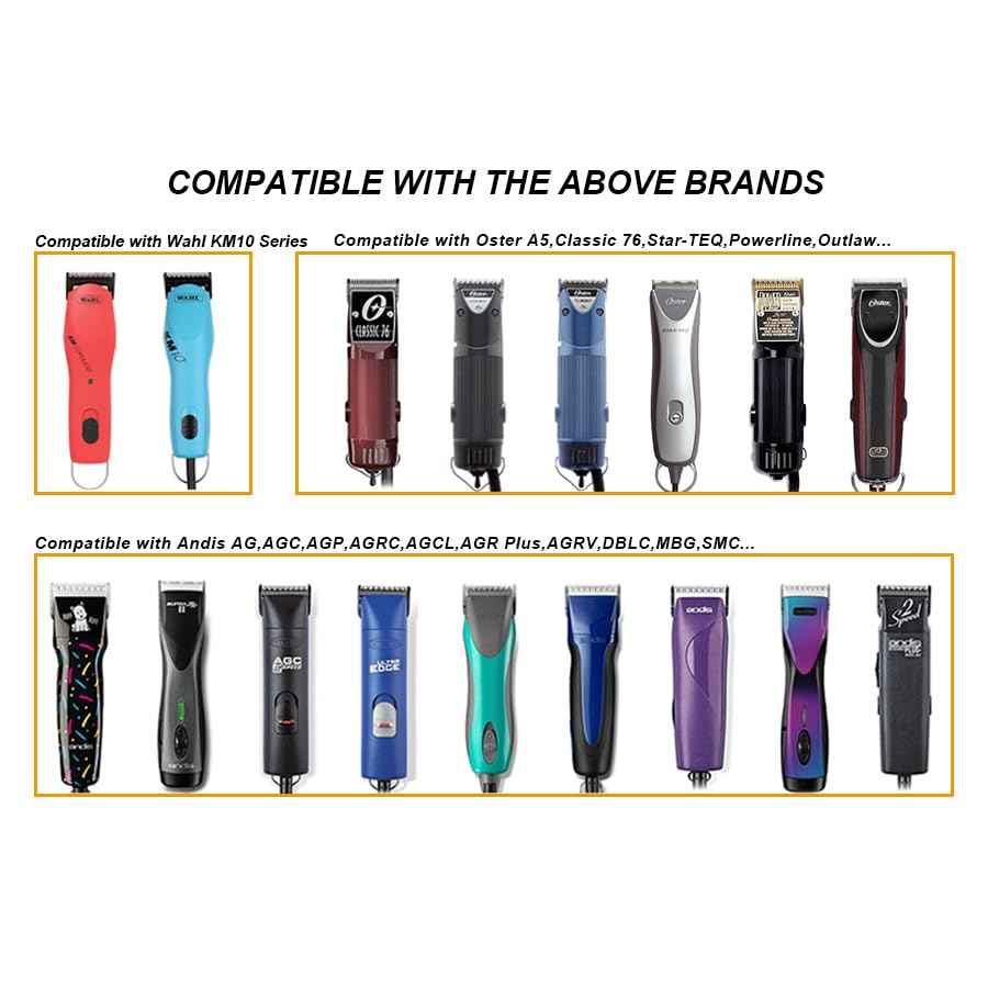 HONGNAL 000 Professional Detachable Replacement Ceramic Blades 0.5mm, Compatible with Most Andis, Oster A5 Series Scissors. Cutting Length 1/50 -Inch(0.5mm)