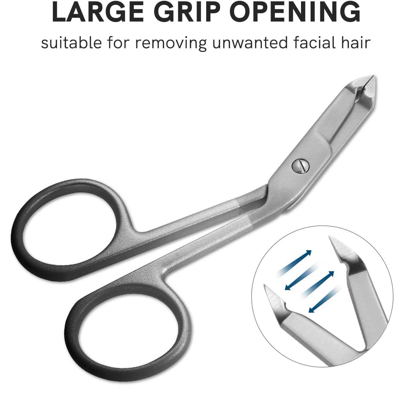 Professional Scissor Tweezer - Premium Quality Stainless Steel Tweezers with Handles, Larger Grabbing Surface Area, Precision Eyebrow Tweezers for Women and Men Facial Hair