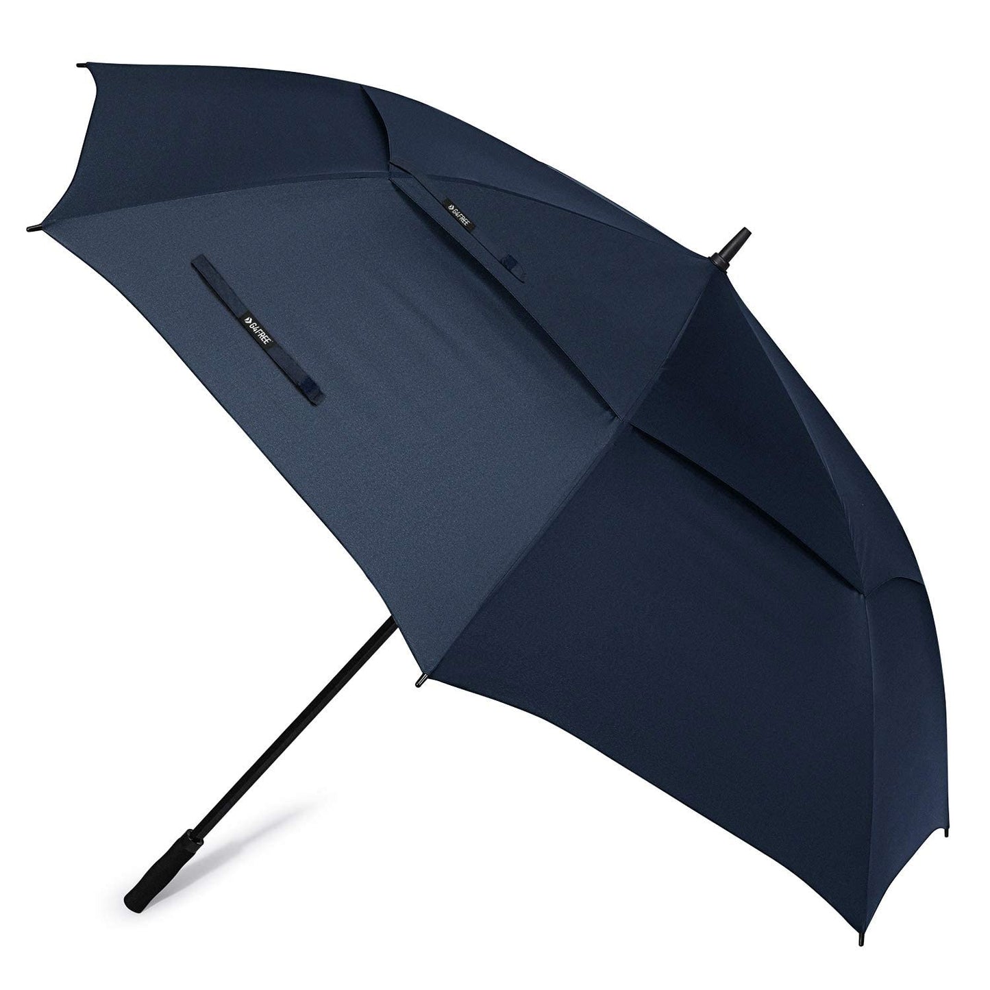 G4Free 72 Inch Automatic Open Golf Umbrella Extra Large Oversize Double Canopy Vented Windproof Waterproof Stick Umbrellas (Dark blue)