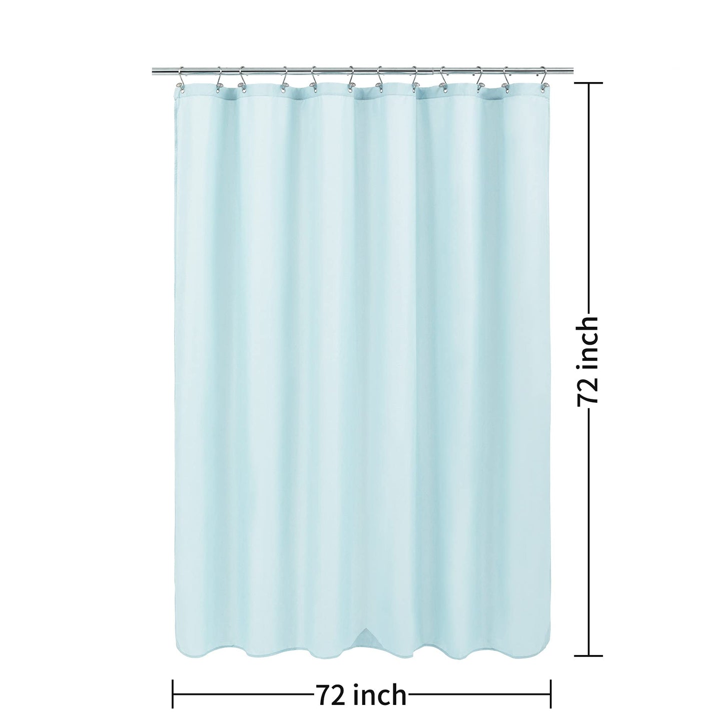 ALYVIA SPRING Waterproof Fabric Shower Curtain Liner, Washable Cloth Shower Curtain for Bathroom - Standard Size 72x72, Blue