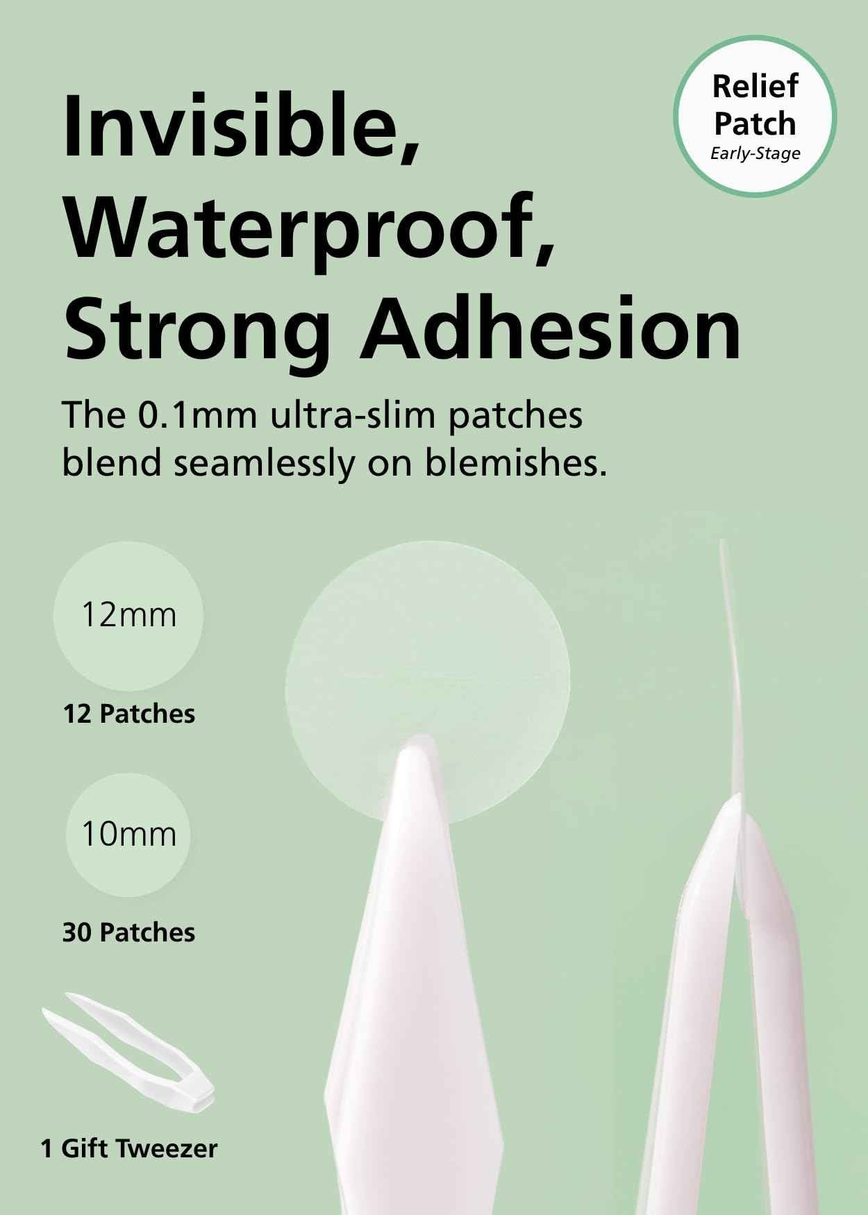 EasyDerm Quick Calming Patches(20 Patches) and Relief Invisible Patch(42 counts)