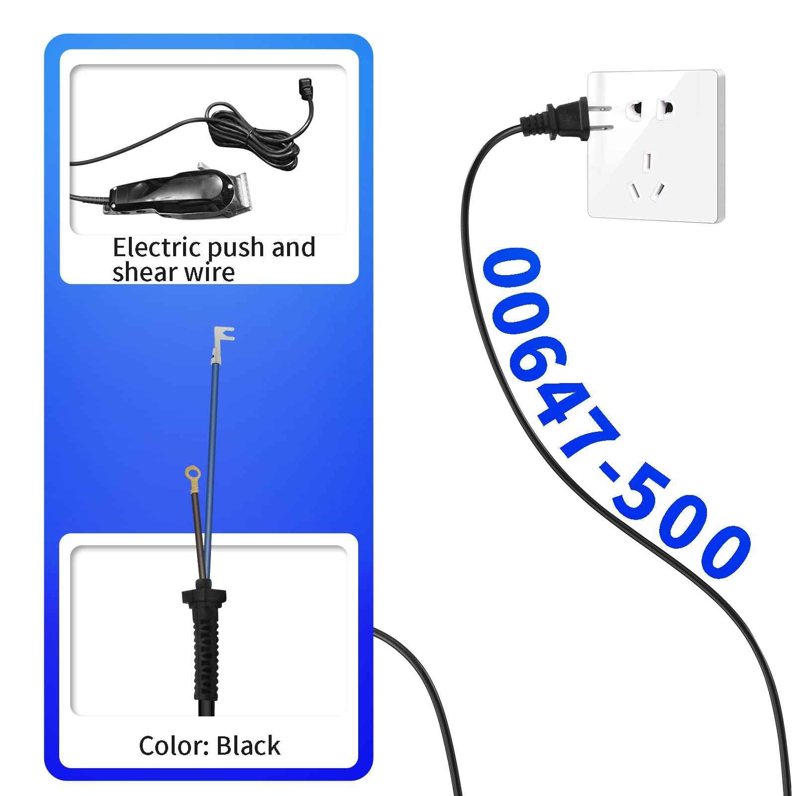 Replacement Power Cord for Wahl Clippers 00647-500 - 100 Inch Extension Cable for Magic Clip, Super Taper, 5-Star Senior, Balding, 8466, 8467, 8147& More