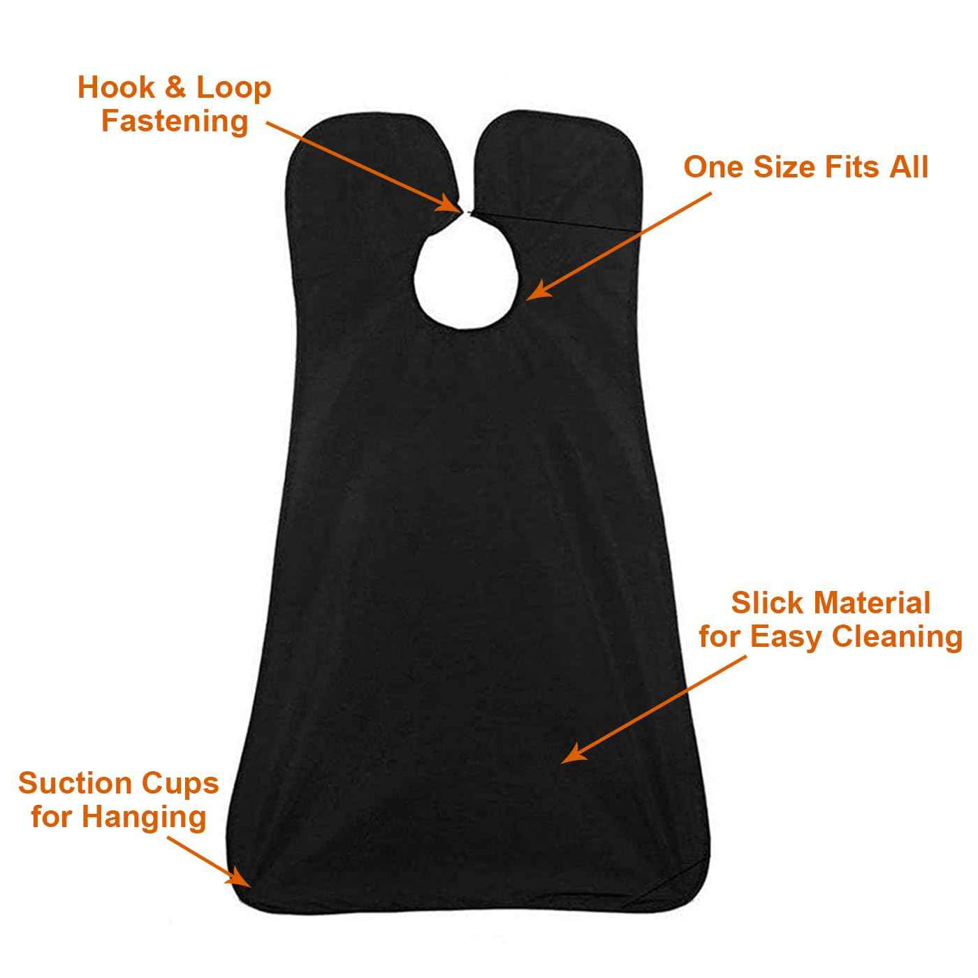 ztarraum Beard Bib Beard Apron, Beard Gather，Shaving and Trimming, Non-Stick Grooming Cloth with 2 Suction Cups, Best Gifts for Men,Valentine's Day Gift