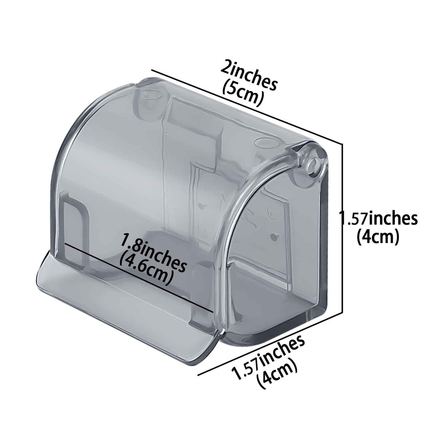 LUEXBOX 2 Pcs Plastic Razor Holders with Cover for Shower Wall, Self Adhesive Waterproof Razor Rack for Bathroom, Compatible with Fusion 5 Proglide, Mach 3 Classic(Grey)