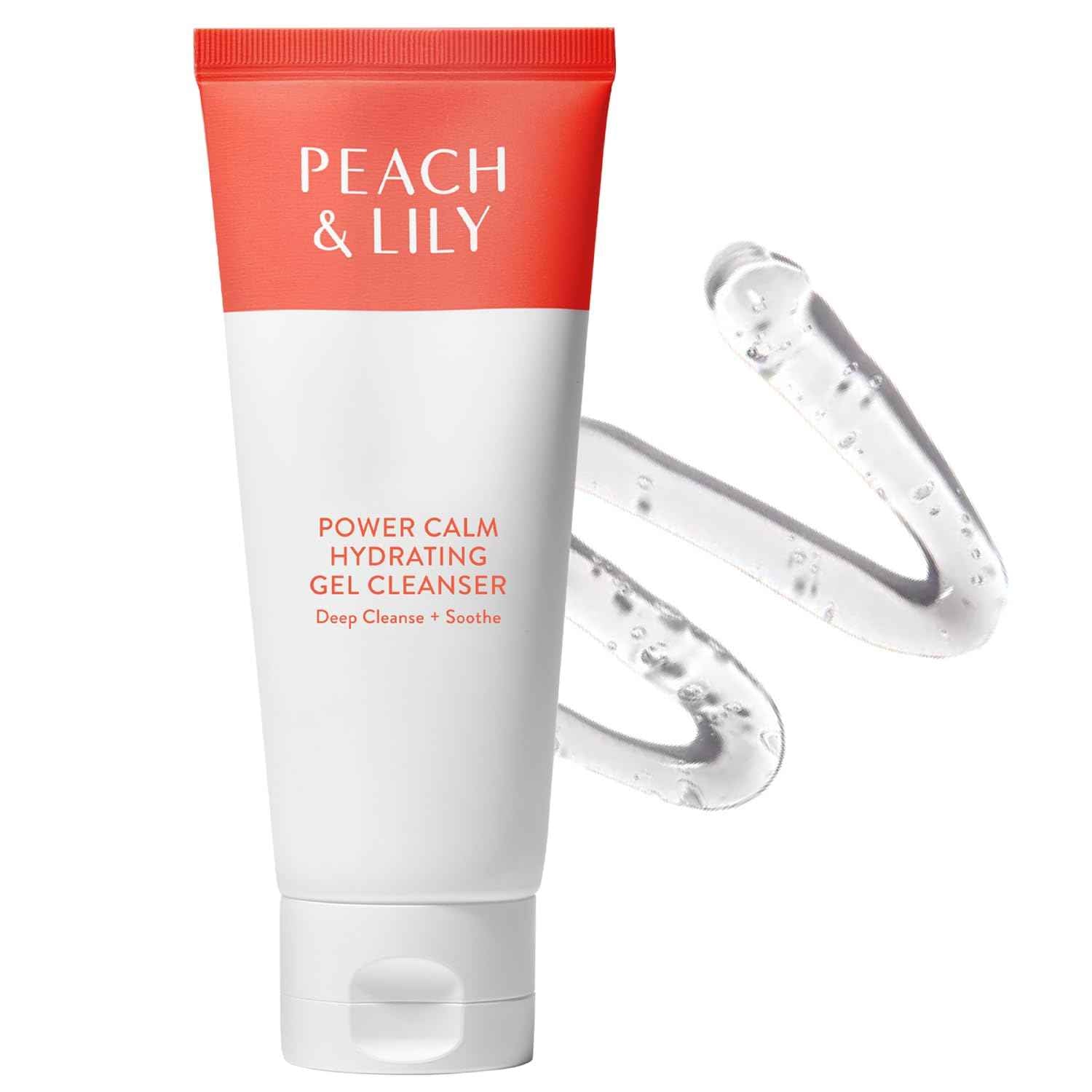 Peach & Lily - Power Calm Hydrating Gel Cleanser (3.38 oz) - Face Wash & Facial Cleanser - Light Makeup Remover - Chamomile, Cucumber Fruit & Cica - Self Care - Vegan & Cruelty Free - Korean Skincare