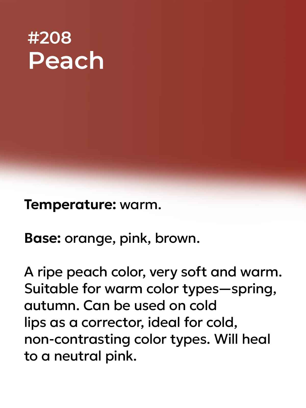 Peach #208 - by Elena Nechaeva - Lip Pigment - Permanent Makeup - Professional Tattoo Ink
