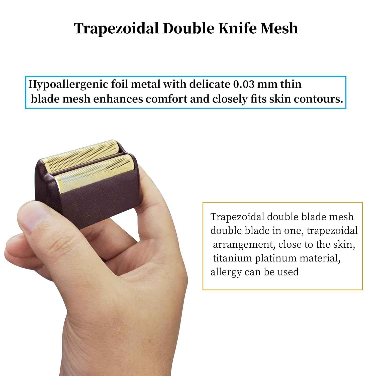 3 Pack Professional 5 Star Series Finale Shaver Replacement Foil and Cutter Bar Assembly Compatible with wahl Shaver Foil 7031-100, 7043-100 Super Close Shaving Replacement Heads，Red