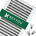 KEYYOU 300pcs Lash Clusters 40D 0.07D 13mm DIY Eyelash Extensions