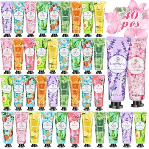 Aottom 40 Pack Hand Cream Bulk Gifts- Mini Hand Lotion Travel Size, Birthday Gifts for Women, Bridesmaid/Teacher Appreciation/Nurse Gifts, bulk gifts for coworkers Hand Lotion for Dry Cracked Hands