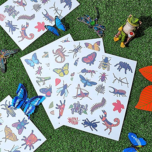 288 Pcs Insect Temporary Tattoos - 18 Sheets Bug Party Favors